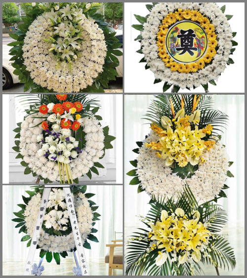 山东青岛即墨市田横镇上古庄屯村花圈速递